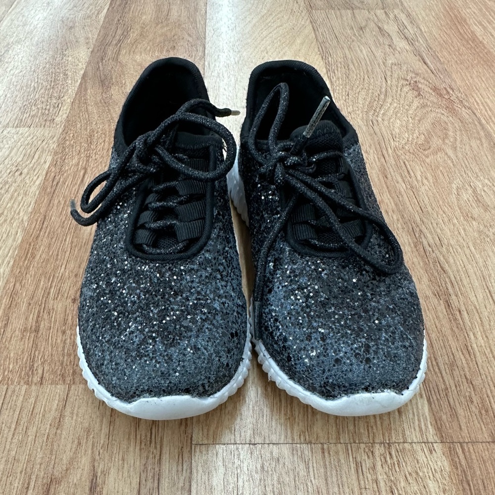 Weissman Black Glitter Sparkle Hip Hop Dance Sneaker